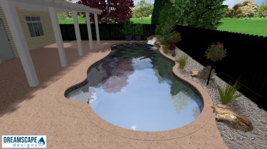 The 3D Design for the Pool and Landscape